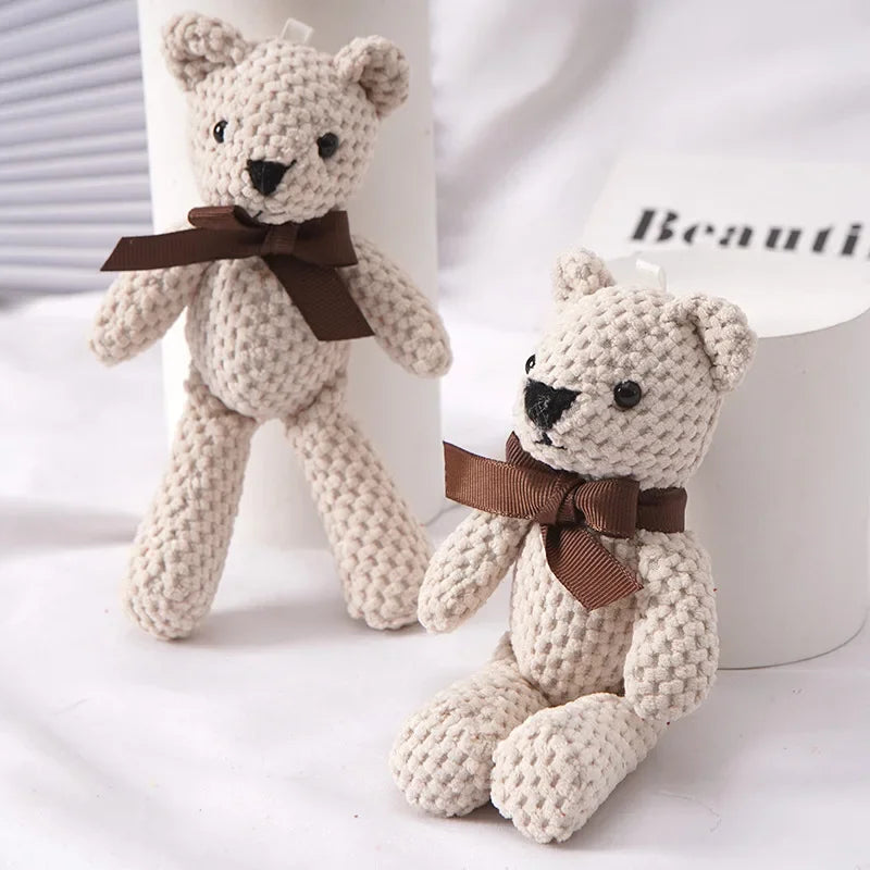 15CM Bear Plush Toy – Cute Dressed Stuffed Doll Key Pendant (1 PC)