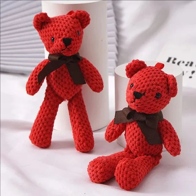 15CM Bear Plush Toy – Cute Dressed Stuffed Doll Key Pendant (1 PC)
