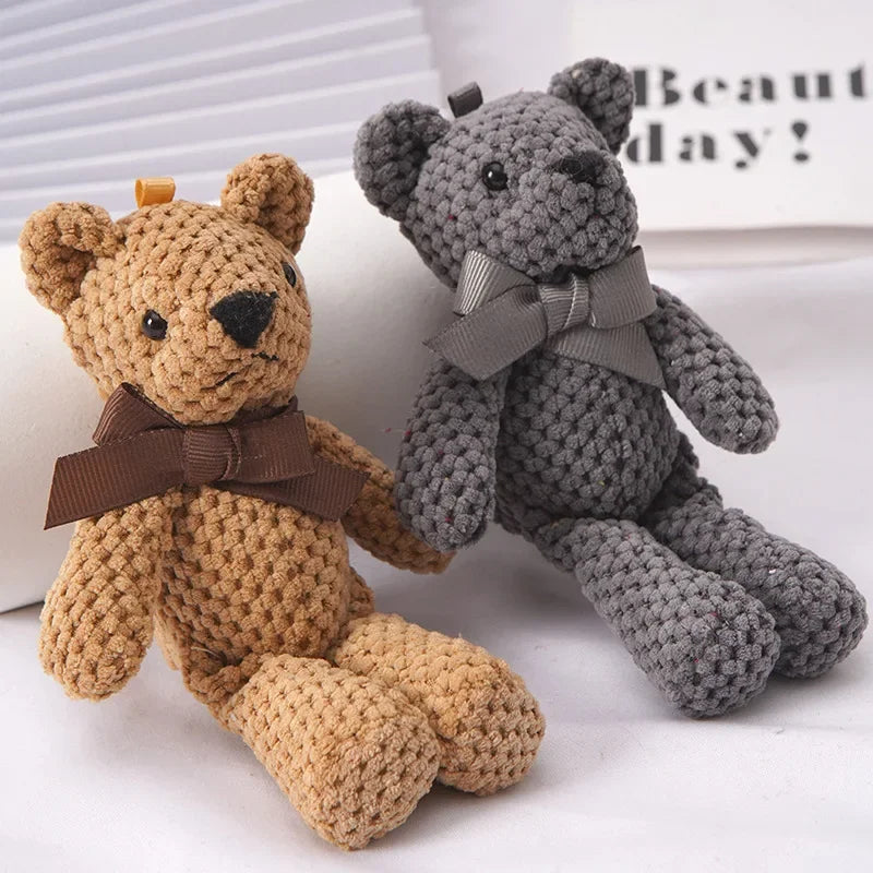 15CM Bear Plush Toy – Cute Dressed Stuffed Doll Key Pendant (1 PC)