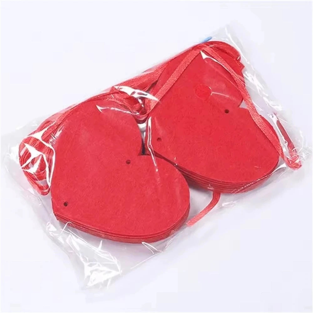 3M Red Heart Garland – Valentine’s Day Hanging Decoration (1–8 Pack)